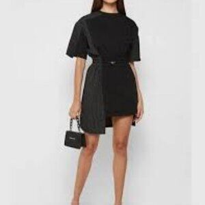 High End NWOT Pinstripe T-Shirt Dress